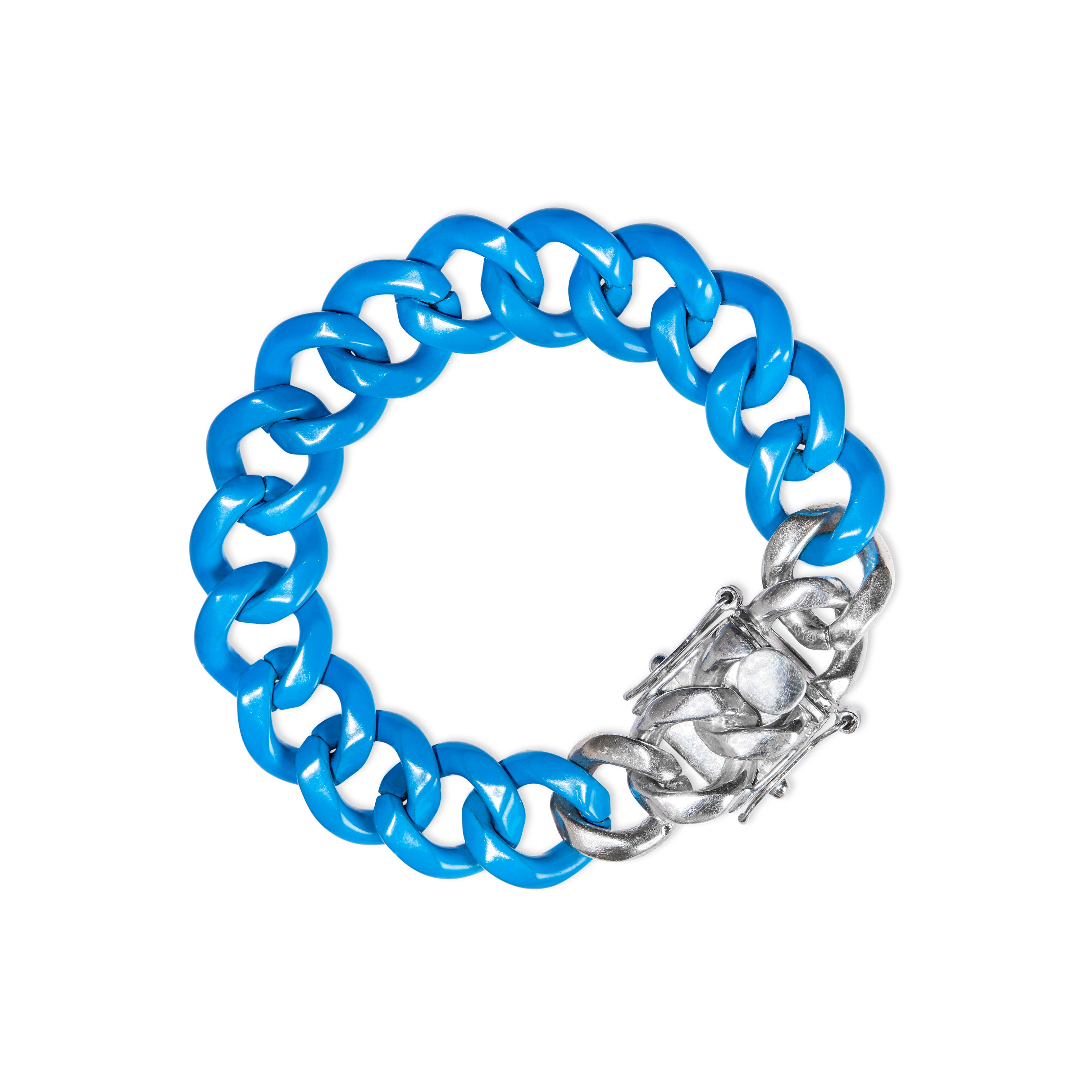 PLAY BOY BLUE BOX CLASP BRACELET